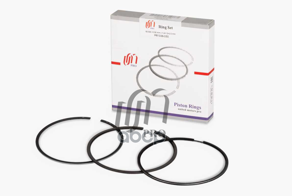 Кольца поршневые 0.50 AU/VW ACK, AEG, AQD d82.5 +0.50 1.2-1.5-2.0 на 1 цил. UM United Motors арт. PR1038050
