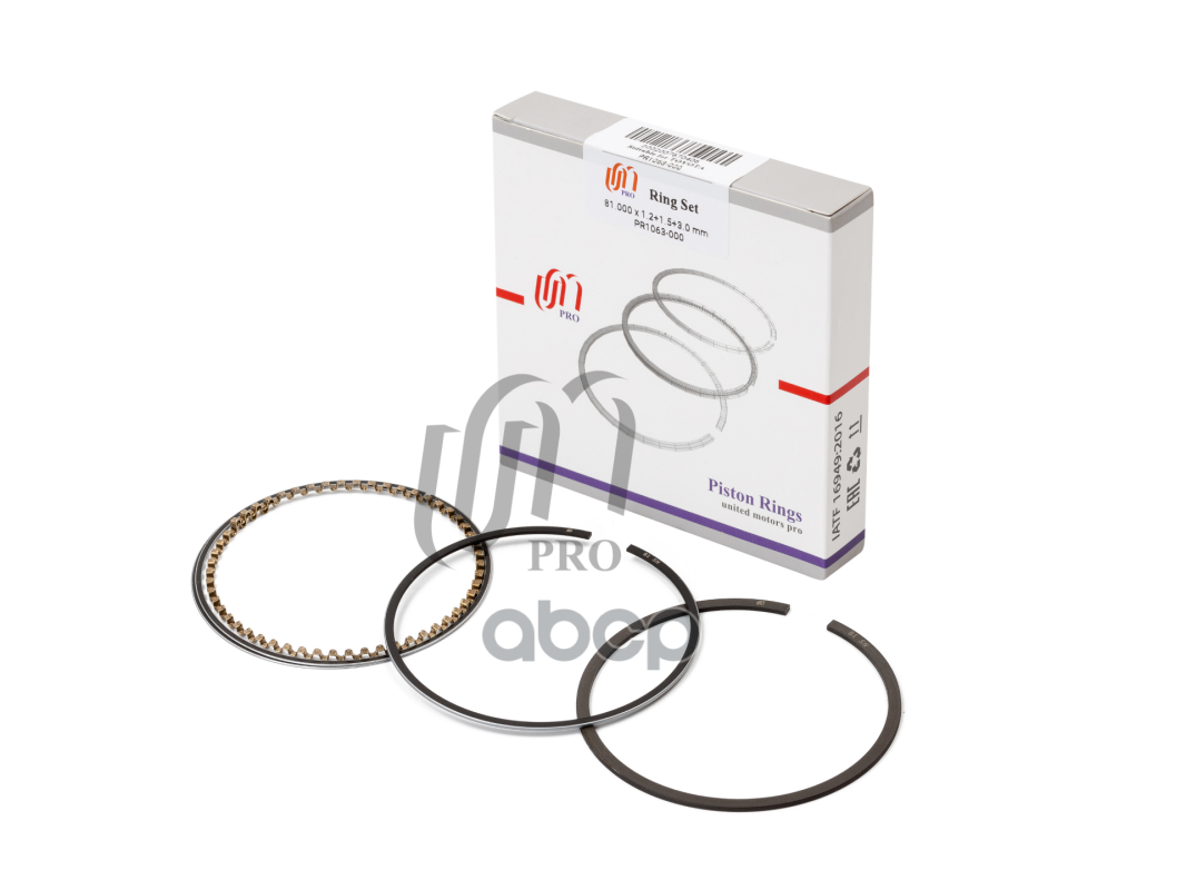 Кольца поршневые STD Toyota 4A-FE/7A-FE d81.0 STD 1.2-1.5-3.0 (13011-16290) на 1 цил. UM United Motors арт. PR1063000