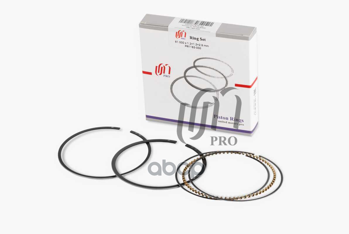 Кольца поршневые STD Mitsubishi 4G92 d81.0 STD 1.2-1.2-2.8 (MD173211) на 1 цил. UM United Motors арт. PR1182000