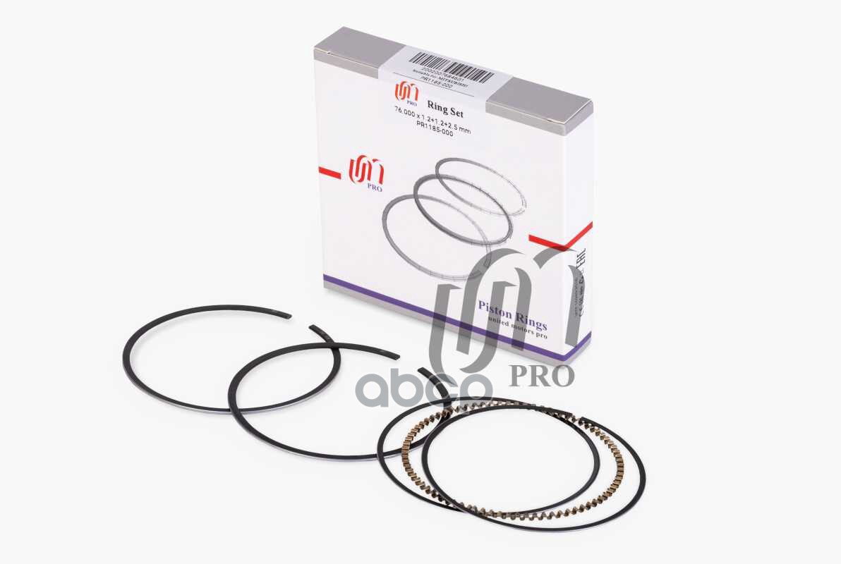 Кольца поршневые STD Mitsubishi 4G18-II, d76.0 1.2-1.2-2.5 на 1 цил. (MD361982) UM United Motors арт. PR1185000