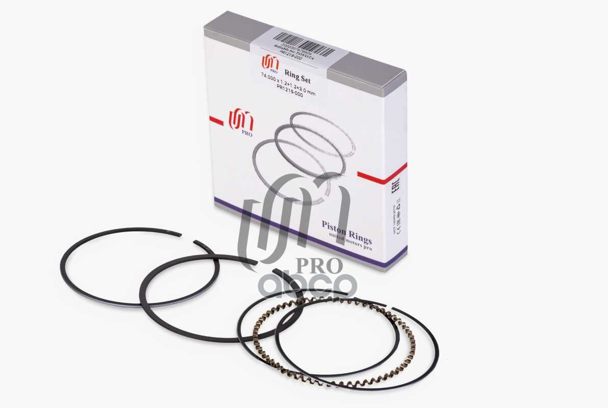Кольца поршневые STD Toyota 4E/5E d74.0 STD 1.2-1.2-3.0 (13011-11122) на 1 цил. UM United Motors арт. PR1219000