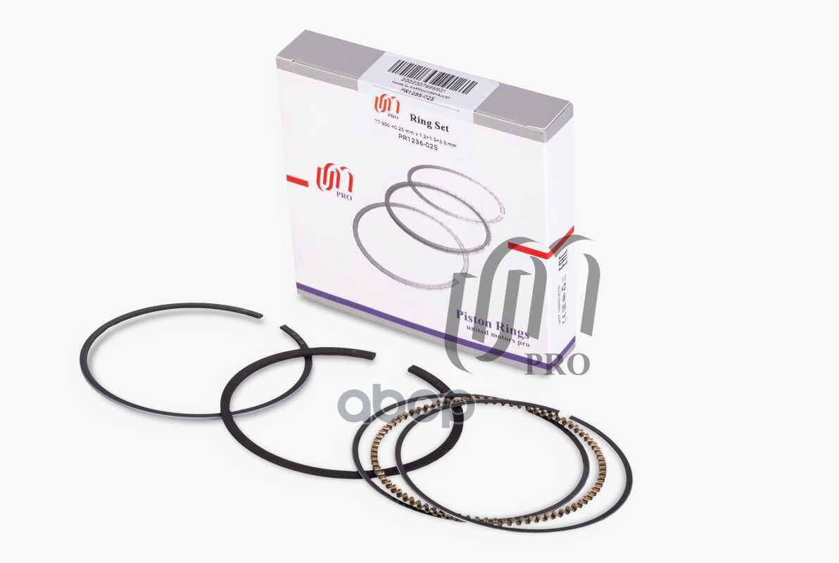 Кольца поршневые 0.25 Daewoo/Chevrolet F14D3 d77.9 +0.25 (93740423) 1.2-1.5-2.5 на 1 цил. UM United Motors арт. PR1236025