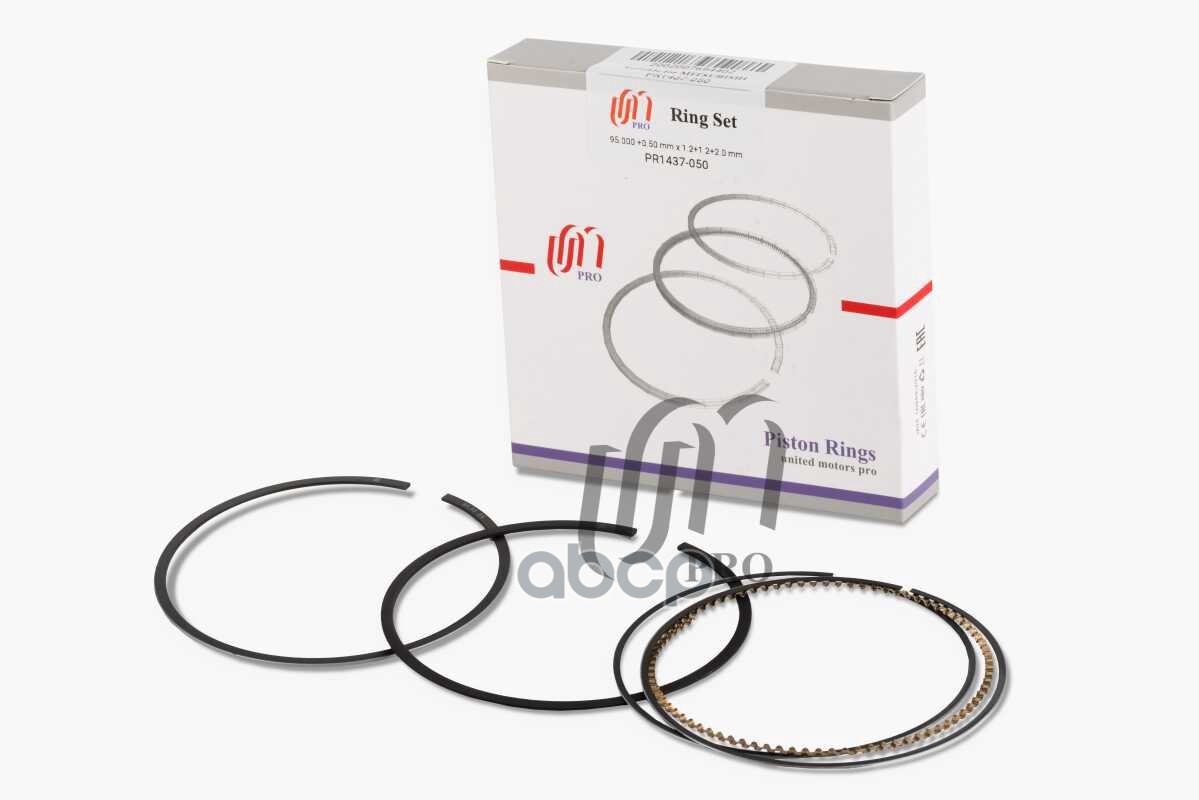 Кольца поршневые 0.50 Mitsubishi 6G75 D95.0+0.50 1.2-1.2-2.0 на 1 цил. UM United Motors арт. PR1437050