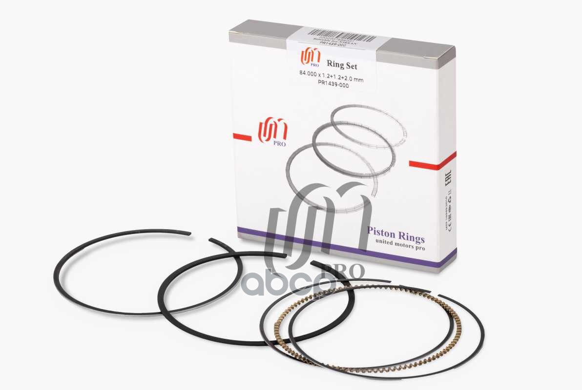 Кольца поршневые STD Nissan MR20DE d84.0 STD 1.2-1.2-2.0 (12033-EN200/12033-CK80A/12033-EN20A) на 1 United Motors арт. PR1439000