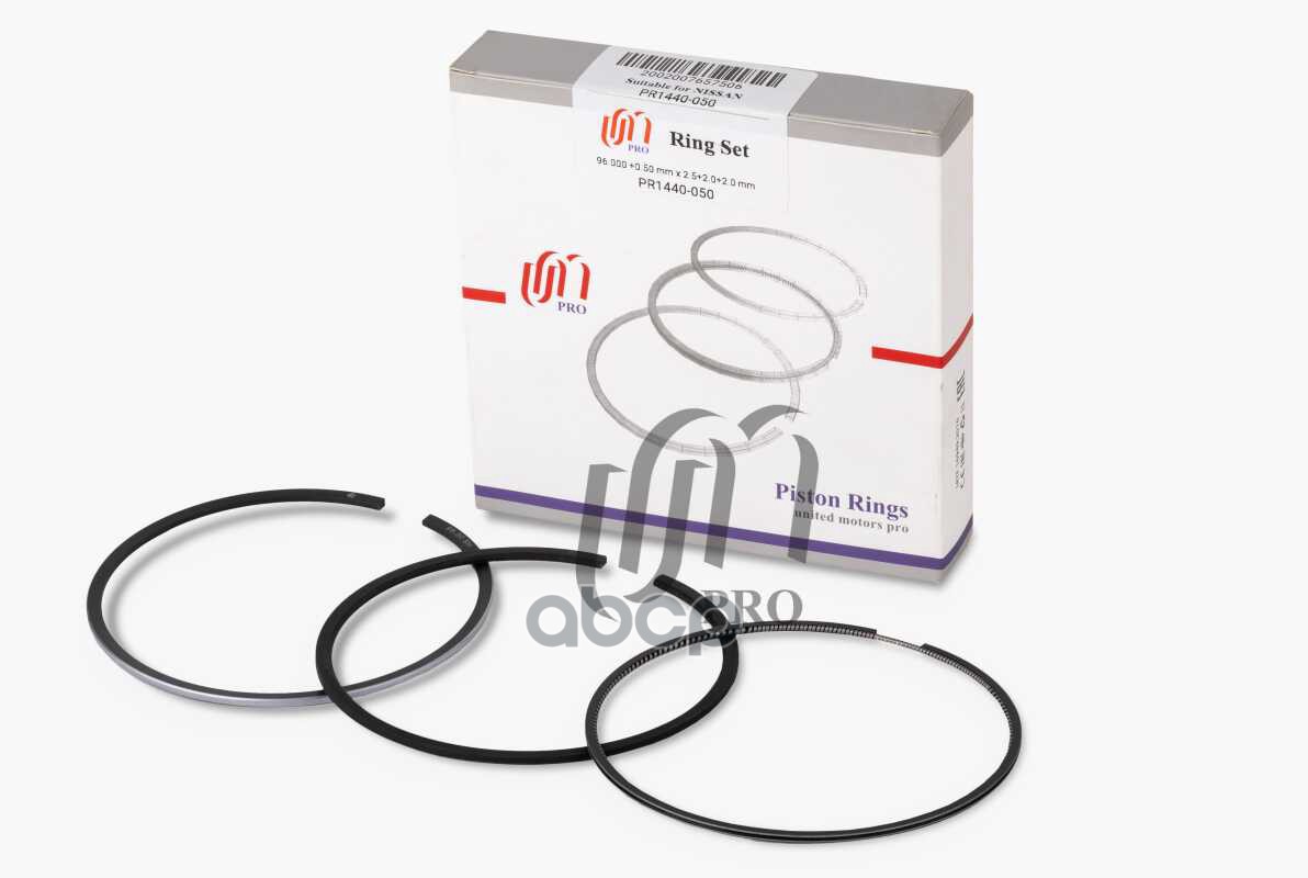 Кольца поршневые 0.50 Nissan ZD30DDTi d96.0+0.50 2.5-2.0-2.0 на 1 цил. UM United Motors арт. PR1440050