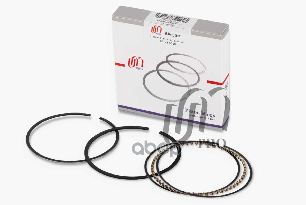 Кольца поршневые 0.50 Daewoo T18SED d81.6+0.50 1.2-1.5-3.0 на 1 цил. (92067239) UM United Motors арт. PR1452050
