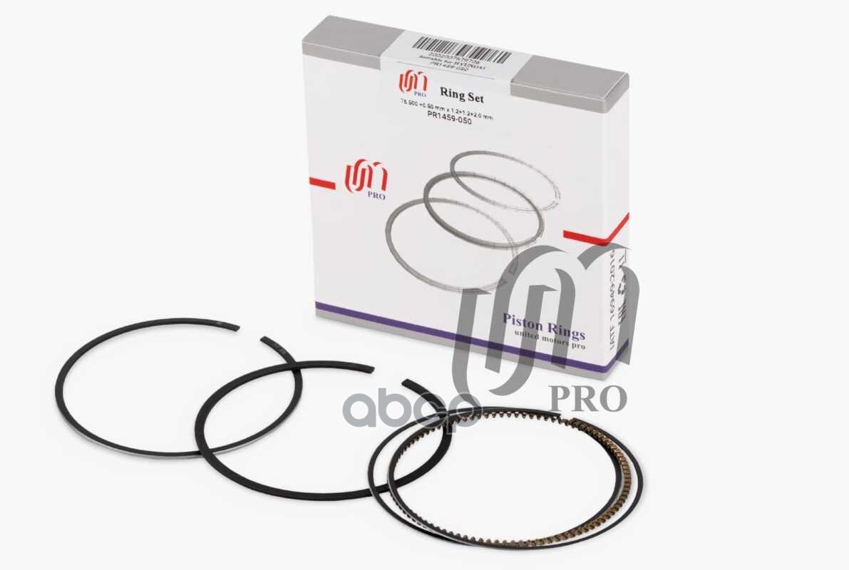 Кольца поршневые 0.50 Hyundai G4ED-G d76.5+0.50 1.2-1.2-2.0 на 1 цил. UM United Motors арт. PR1459050