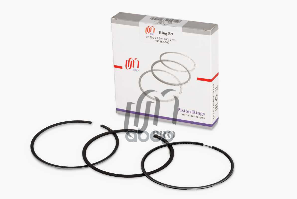 Кольца поршневые STD Audi/VW 1.8TFSI d82.51 STD (1.2-1.5-2.0) на 1 цил. UM United Motors арт. PR1467000