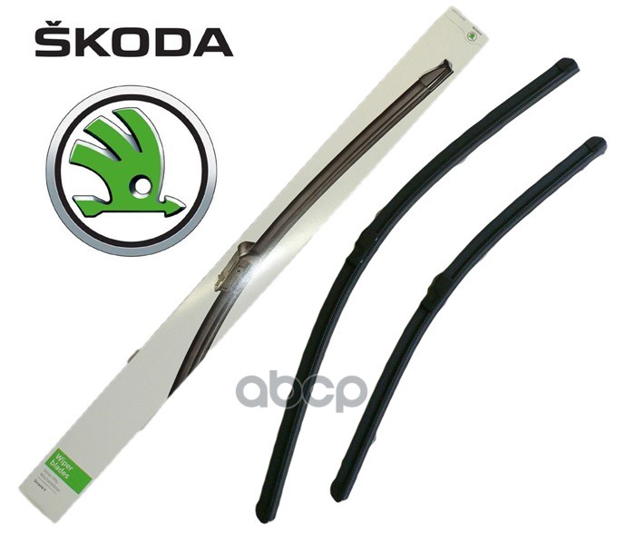 Щетка стеклоочистителя 600/380 мм бескаркасная комплект 2 шт VAG 5JB998001 VAG арт. 5JB998001