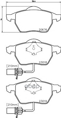 Колодки Пер. Суп =>2008 Эко VAG арт. JZW698151N