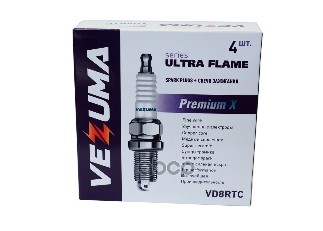 Свеча зажигания Premium X (China-Fit) Moto: YAMAHA  SUZUKI VEZUMA арт. vd8rtc