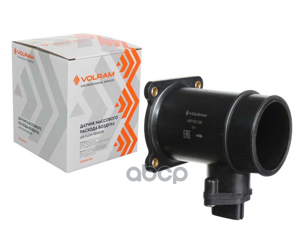 Датчик ДМРВ NISSAN ALMERA II (N16) 00 -, PRIMERA (P11, P12, WP11, WP12) 96-, С КОРПУСОМ VOLRAM арт. VR19126