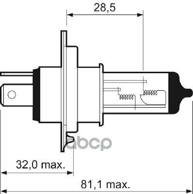 Лампа 12V H4 55/60W VALEO Standart 1 шт. картон 032 007 Valeo арт. 032 007