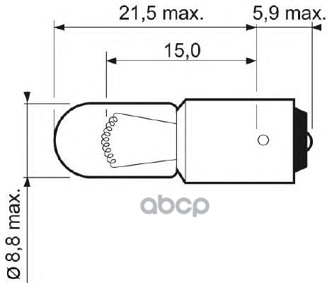 Лампа Авт. Blue Eff.  T4w 12V 4W Ba9s Valeo арт. 032702