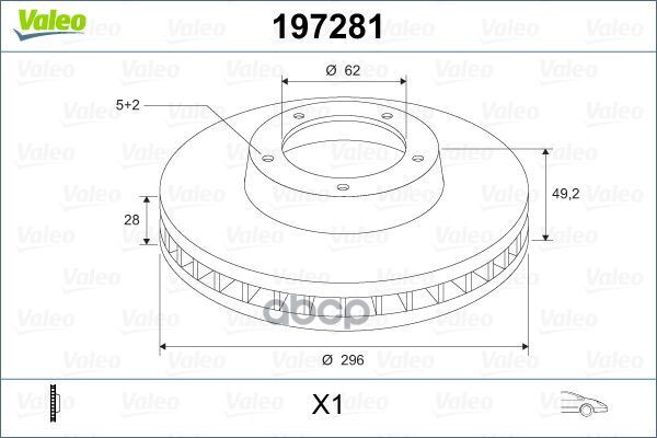Диск Тормозной Передн Toyota Auris (Ze15, Re15) 06-, Rav 4 Iii (Aca, Ace, Ala, Gsa3) 05-, Toyota (Faw) Rav4 09- Valeo арт. 19...