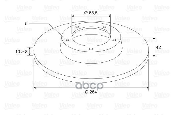 Диск Тормозной Задн Opel Astra G 1.6 16V/1.8 16V/2.0 16V/2.0 16V Opc/2.0 Di/2.0 Dti 16V/2.0 Opc/2.2 16V/2.2 Dti 98-09 Valeo а...