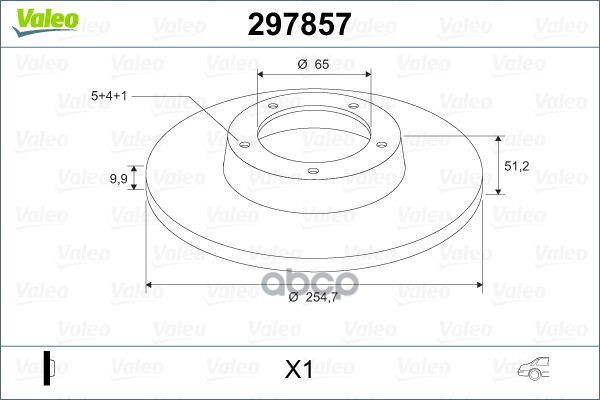 Диск Тормозной Golf V (1K1) 297857 Valeo арт. 297857