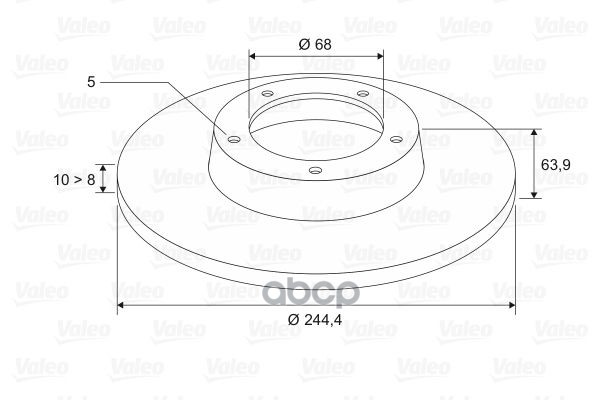 Диск Торм. Aud Vw (1Шт.) Valeo арт. 297994