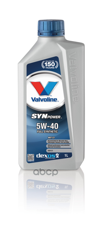 Valvoline Масло Моторное Synpower Mst C3 5W40 1Л