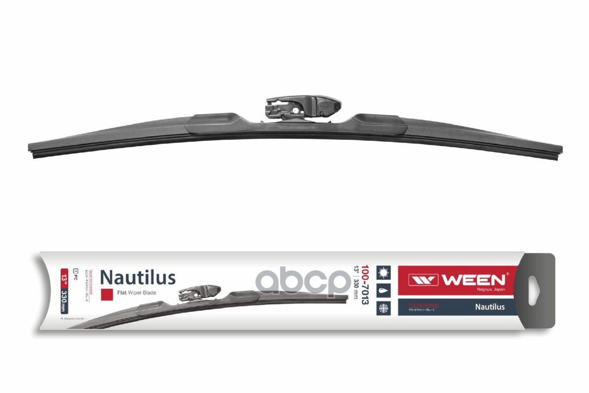 Щетка стеклоочистителя бескаркасная 13/330mm Универсальная  адаптер-трансформер (hook side pin push Ween арт. 100-7013