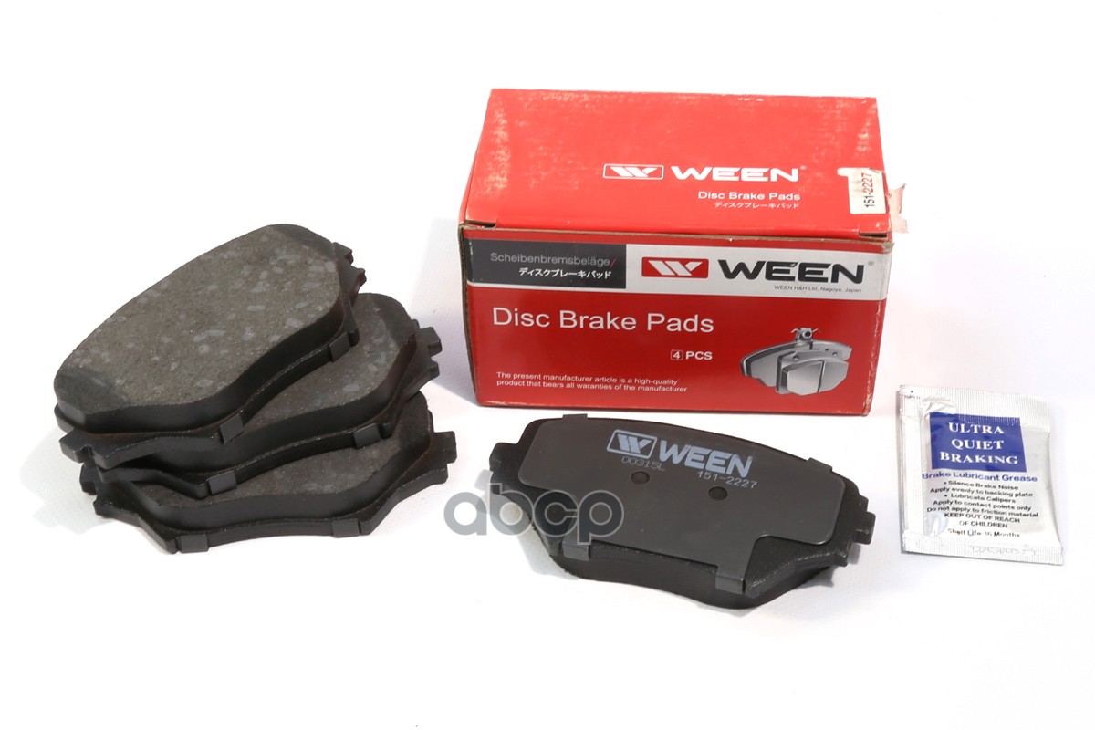 Тормозные Колодки Дисковые Передние Toyota Rav 4 Ii Ween 151-2227 Ween арт. 151-2227