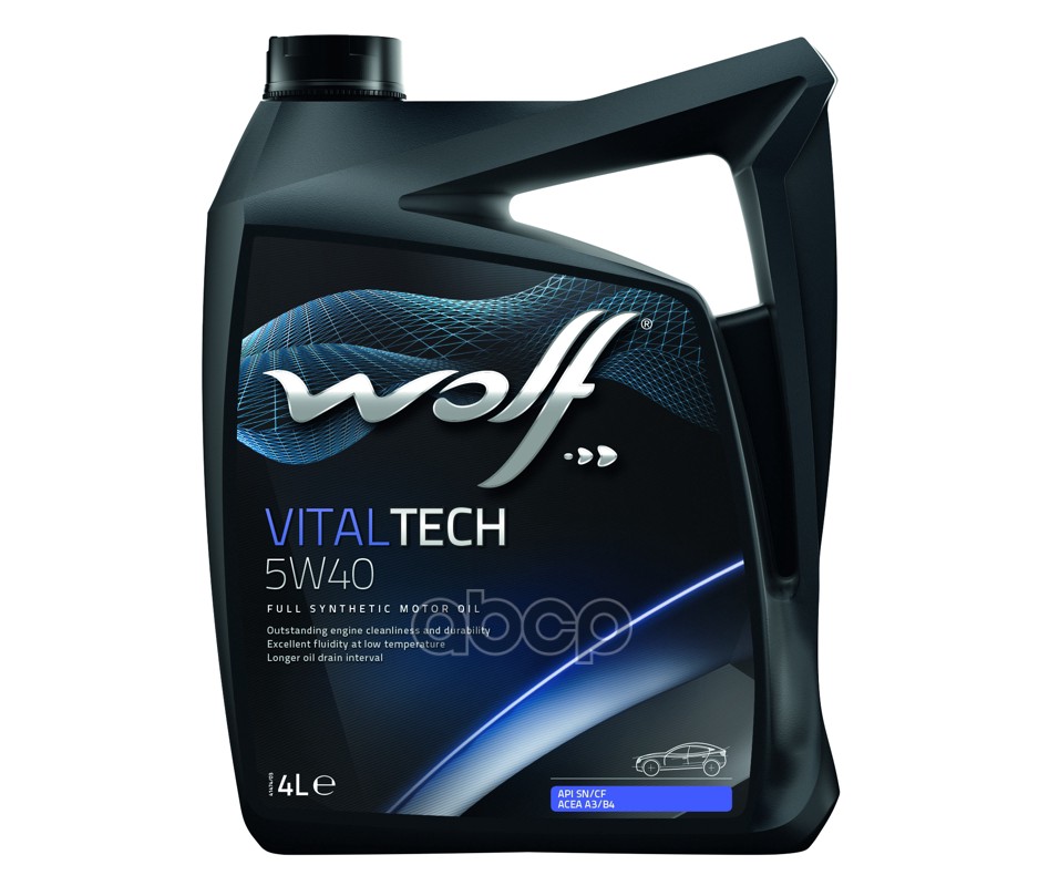 Wolf Масло моторное синтетическое VITALTECH 5W40 SN/CF, A3/B4 4л