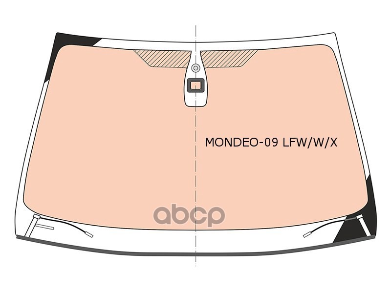 Стекло лобовое (Обогрев полный/ Датчик дождя/ Молдинг) Ford Mondeo 10-15 XYG арт. MONDEO-09 LFW/W/X