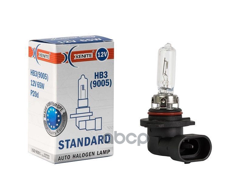 Лампа галогеновая головного света HB39005 P20d 3200K Standart 12V 65W картон 1шт Xenite арт. 1007008