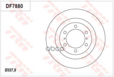 Диск тормозной передний TOYOTA LC Prado (J150)/ LEXUS GX460 IV /Vent D=338 ZF Russia DF7880S ZFR ZF Russia арт. DF7880S ZFR