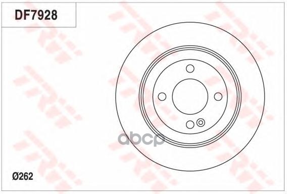 Диск тормозной(аналог TRW DF7928) DF7928ZFR ZF Russia арт. DF7928ZFR