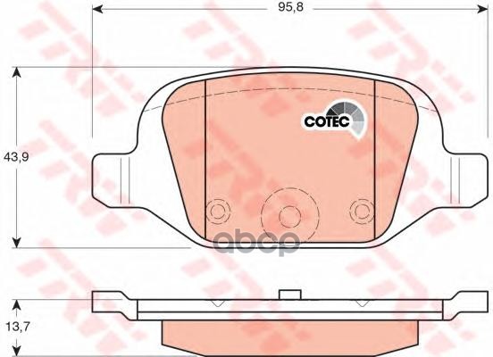 Колодки задние LADA 11196/FIAT 500/Idea/Panda 2008-> ZF Russia GDB1384 ZFR ZF Russia арт. GDB1384 ZFR