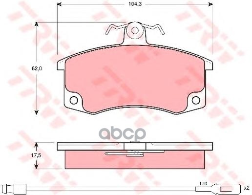 Колодки тормозные дисковые передние LADA: 110 (2110), 1.5, 1.5 16V, 1.6, 1.6 16V, 1.6 LPG, 2. ZF Russia арт. GDB1446ZFR