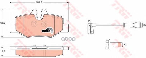 Колодки тормозные дисковые(аналог TRW GDB1601) GDB1601ZFR ZF Russia арт. GDB1601ZFR