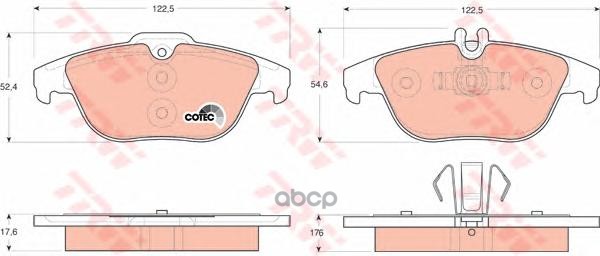 Колодки тормозные дисковые(аналог TRW GDB1738) GDB1738ZFR ZF Russia арт. GDB1738ZFR