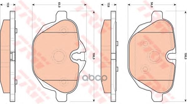 Колодки тормозные дисковые задние BMW 5 F10/F11/X3 F25/Z4 E89 2.0-3.0 10- ZF Russia арт. GDB1840ZFR