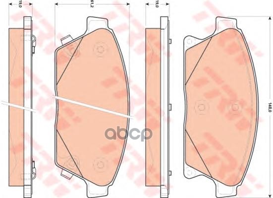 Колодки тормозные дисковые(аналог TRW GDB1847) GDB1847ZFR ZF Russia арт. GDB1847ZFR