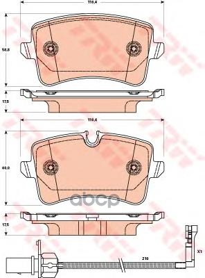 Колодки тормозные задние дисковые AUDI A6 11 - ZF Russia арт. gdb1902zfr