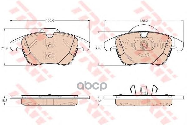 Колодки тормозные дисковые передние FORD GALAXY/MONDEO/S-MAX 11- ZF Russia арт. GDB1960ZFR