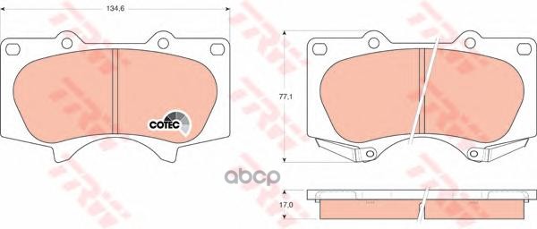 Колодки тормозные дисковые(аналог TRW GDB3364) GDB3364ZFR ZF Russia арт. GDB3364ZFR