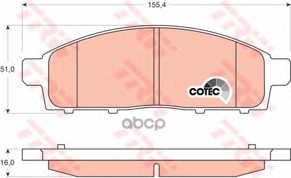 Колодки тормозные передние MITSUBISHI L200 (KB) (2006>) ZF Russia арт. gdb3435zfr