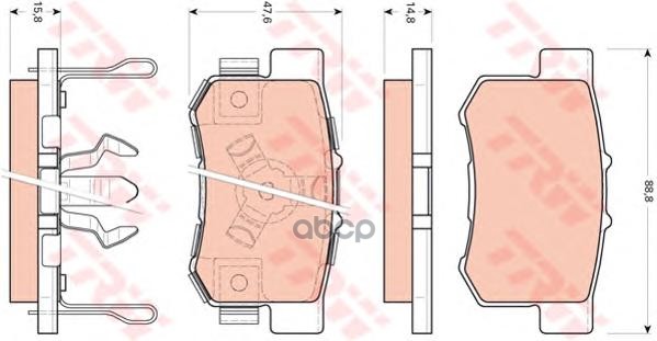 Колодки тормозные дисковые(аналог TRW GDB3438) GDB3438ZFR ZF Russia арт. GDB3438ZFR