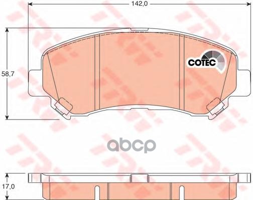 Колодки тормозные передние NISSAN X-TRAIL (T31) (2007>)/QASHQAI J10 (2006>) ZF Russia арт. gdb3467zfr
