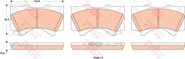 Колодки тормозные передние TOYOTA LAND CRUISER (200) (2008>) ZF Russia арт. gdb3524zfr