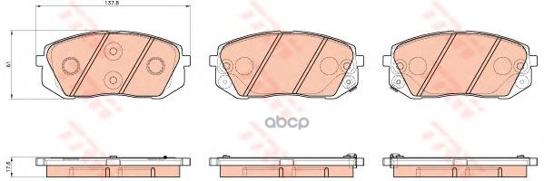 Колодки тормозные дисковые передние HYUNDAI ix35 10-/ i40/KIA SPORTAGE 10-/SOUL 14- ZF Russia арт. GDB3530ZFR