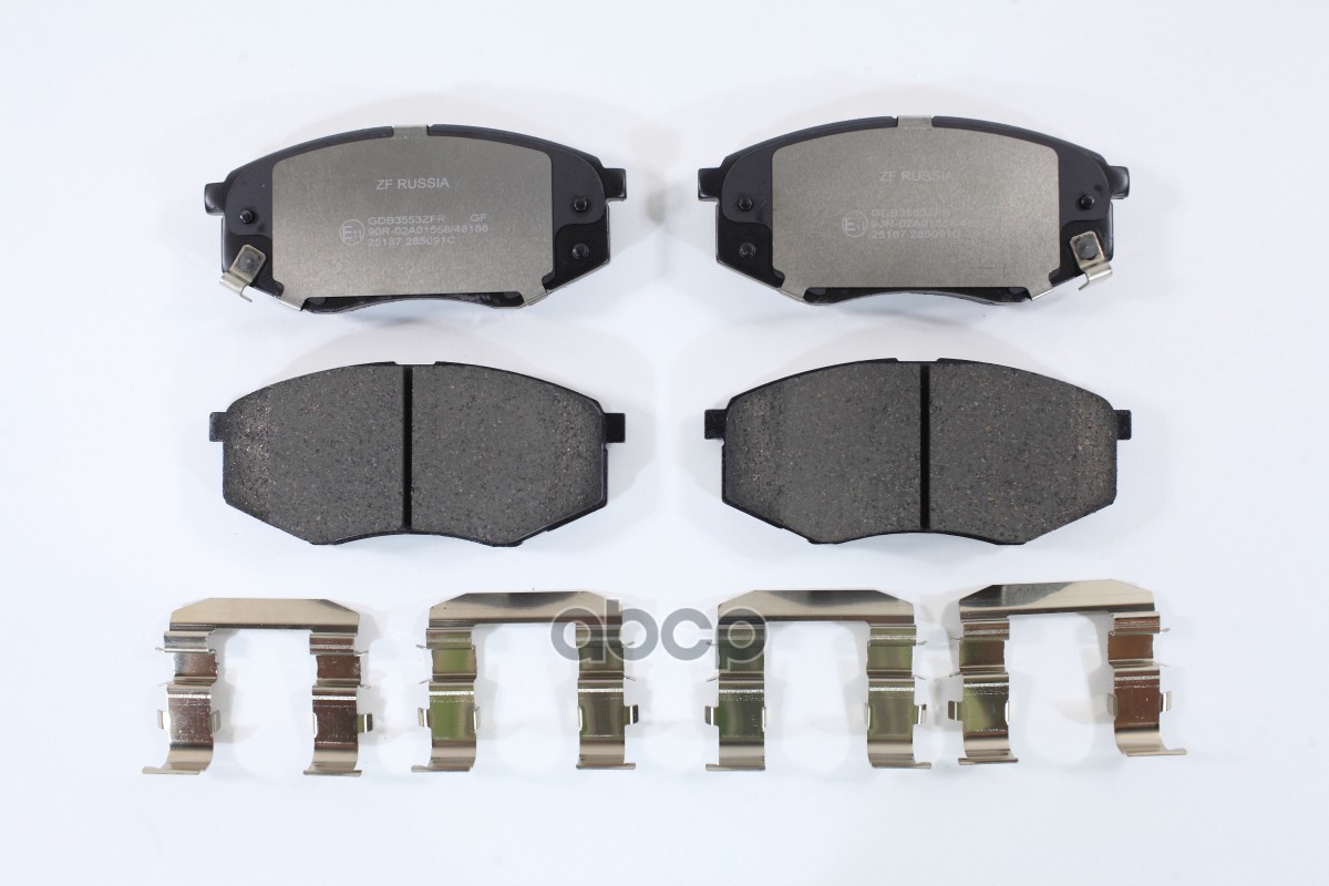 Колодки передние KIA i45/ix20/ix35/SonataVI/Tucson/Soul II/Sportage ZF Russia GDB3553 ZFR ZF Russia арт. GDB3553 ZFR