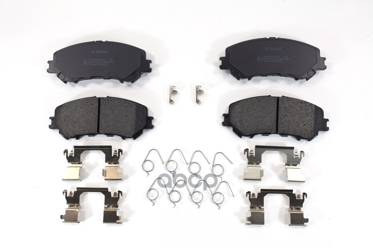 Колодки передние NISSAN Qashqai (J11) 2013-> ZF Russia GDB3622 ZFR ZF Russia арт. GDB3622 ZFR