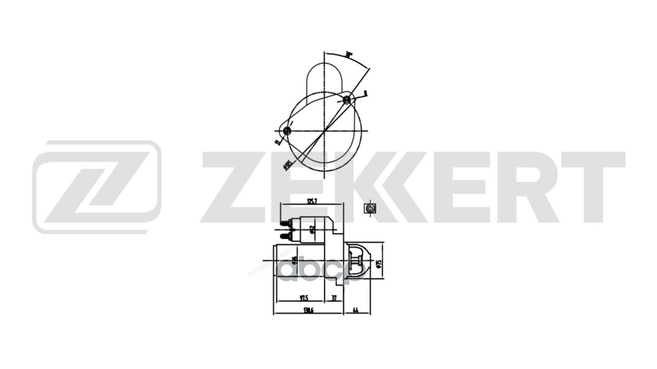 Стартер Chevrolet Spark 05-  Matiz (M200  M250) 05-  Suzuki Wagon R+ (EM) 98-  Daewoo Matiz (M100  M Zekkert арт. an-1075