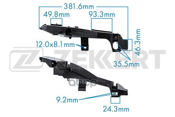 Кронштейн правый переднего бампера Toyota Zekkert арт. be-1055