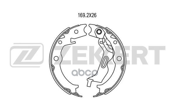 Колодки торм. бараб. задн.  стоян. торм. Chevrolet Lacetti (J200) 05-  Daewoo Nubira (KLAN) 03- Zekkert арт. bk-4051