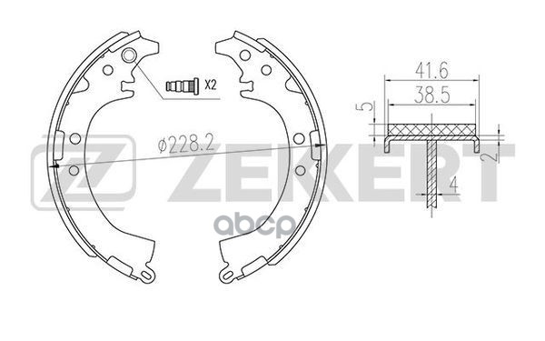 Колодки торм. бараб. задн. Toyota Camry (V10 V20) 91-  Rav 4 (A10 A20) 94-  Daihatsu Terios 97- Zekkert арт. bk-4077